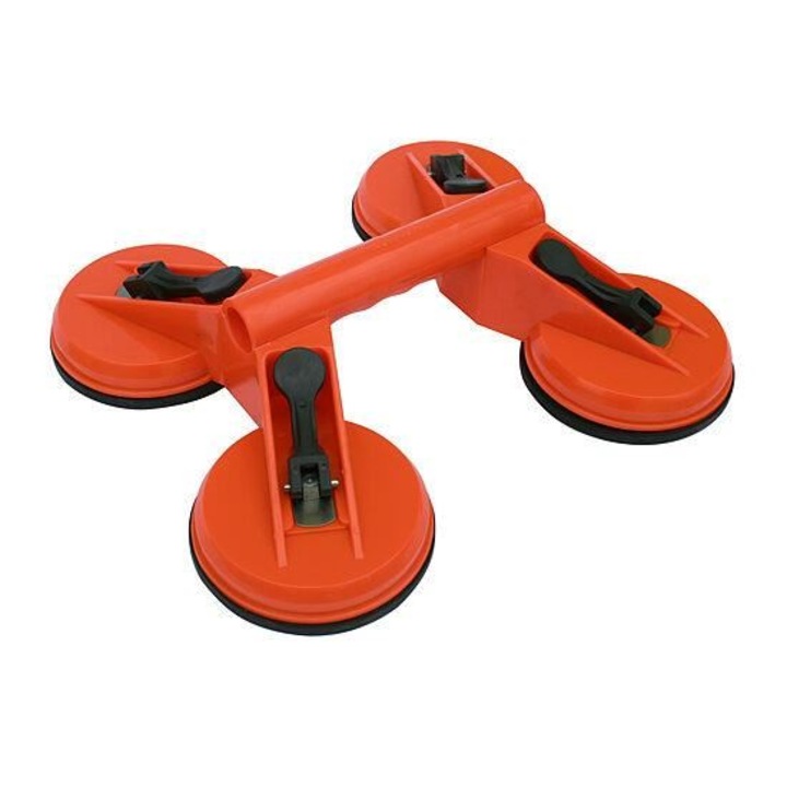 Ventuza pentru transport si montat parbrize, geamuri, placi marmura, granit, 4 brate, max 110 kg