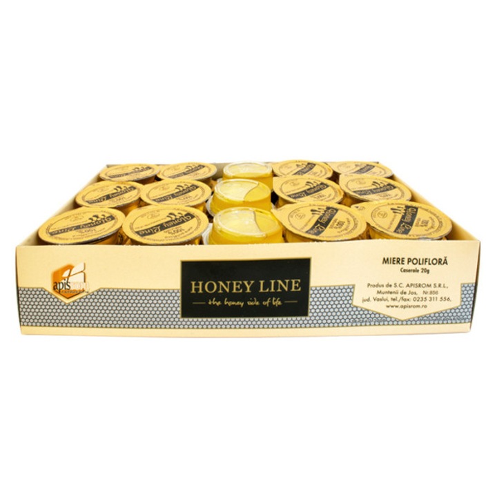 Miere Poliflora Caserola 20g, Apisrom, Cutie 60 buc