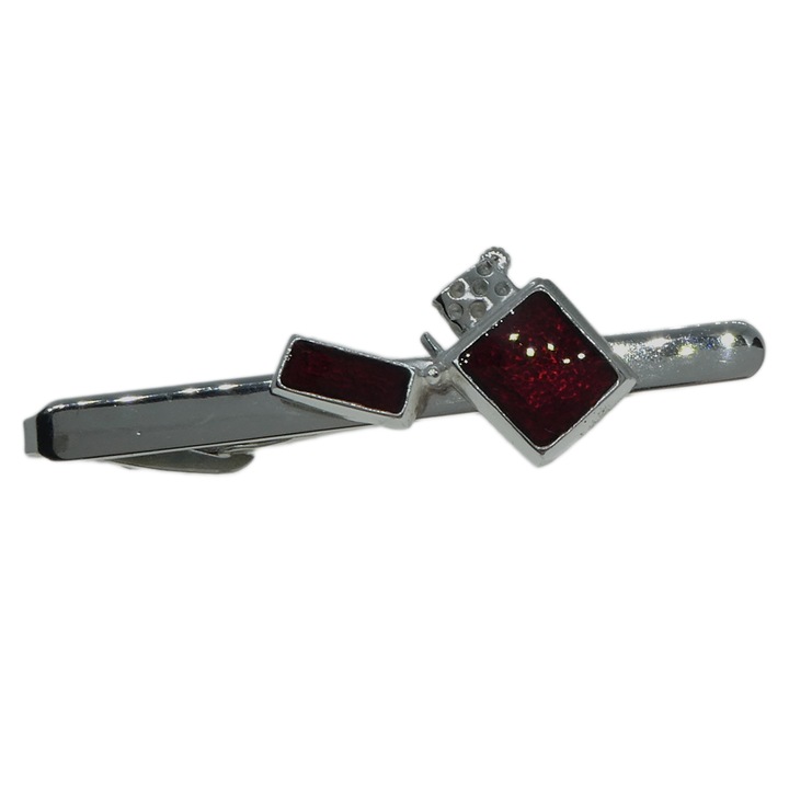 Dras nyakkendőtű horganyzott piros öngyújtó figura 11222