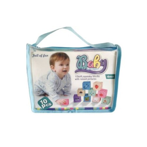 Set de 10 cuburi educative din cauciuc siliconat pentru copii,cu ...