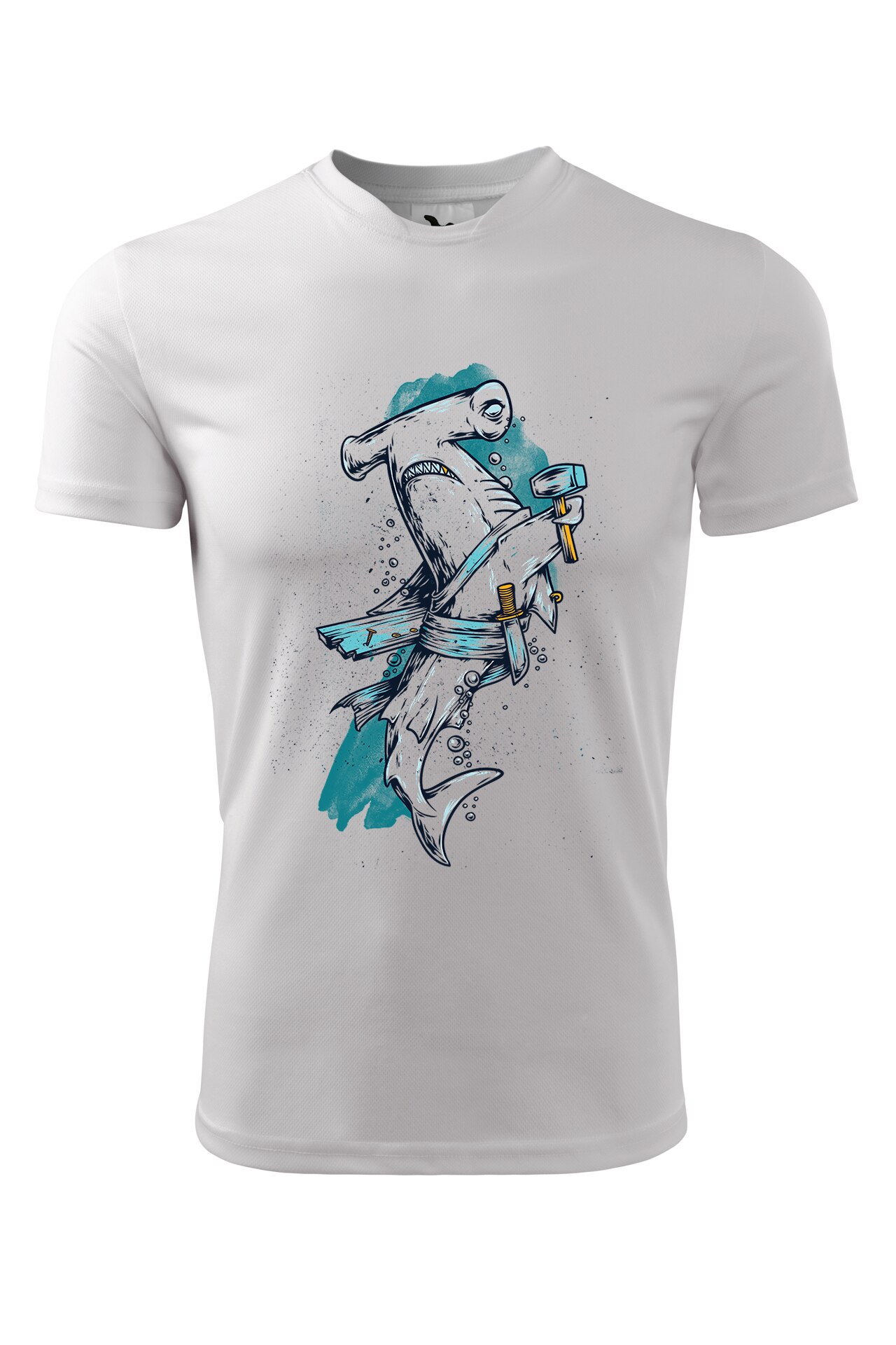 Tricou personalizat, Hammer Shark, Adler, Alb