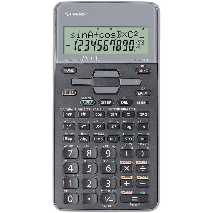 Számológép tudományos SHARP EL-531TGGY 273 funkciós 2 soros 12 digit szürke