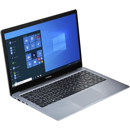 Laptop ultraportabil Prestigio SmartBook 141 C4 cu procesor AMD A4-9120e pana la 2.50 GHz, 14.1", Full HD, 4GB, 64GB eMMc, AMD Radeon R3 series, Windows 10 Pro, Dark Grey