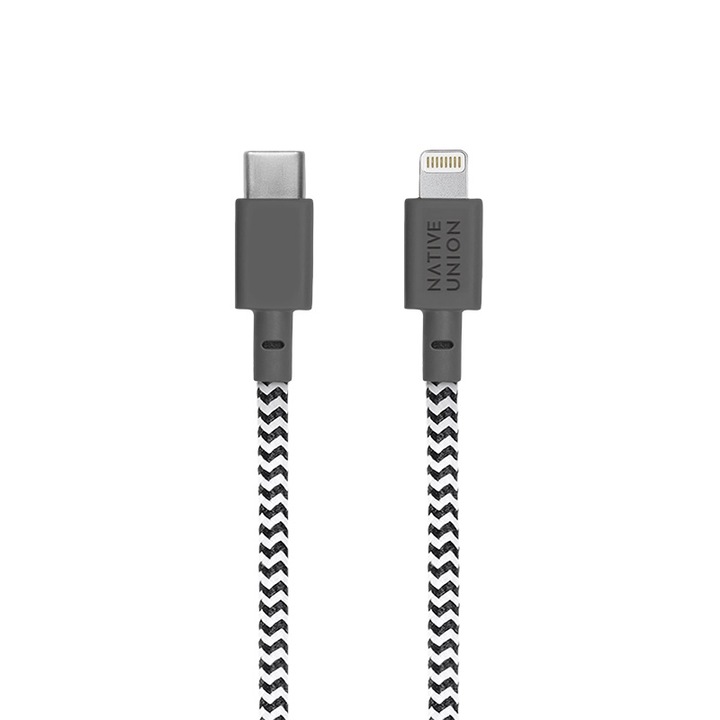 Kábel töltéshez és adatátvitelhez Native Union Belt USB Type-C / Lightning 3m Zebra