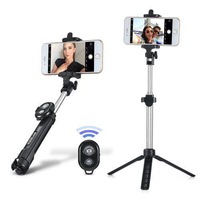Trepied Foto cu Selfie Stick Universal 2 in 1 Extensibil, pentru Telefon + Telecomanda Bluetooth
