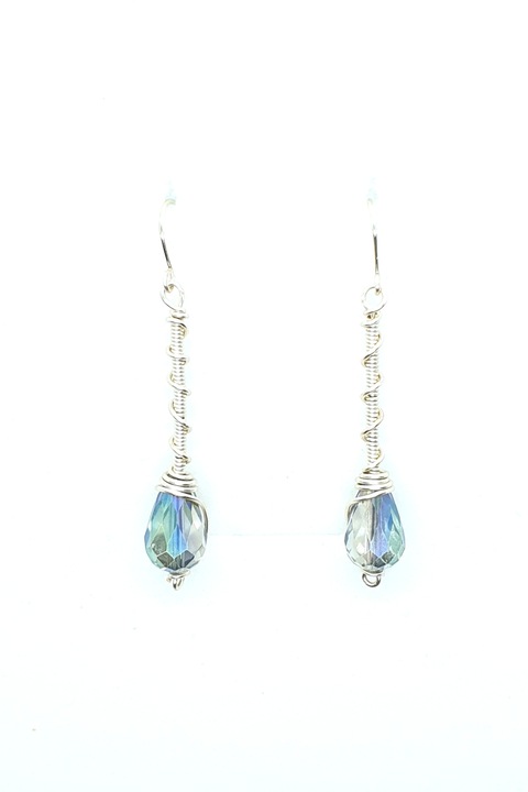 Cercei Teardrop, Lola Bijoux, Cristale Multicolore