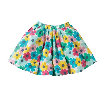 Fusta cu maci colorati, bumbac organic, multicolor, fete Fusta cu maci colorati, bumbac organic, multicolor, fete