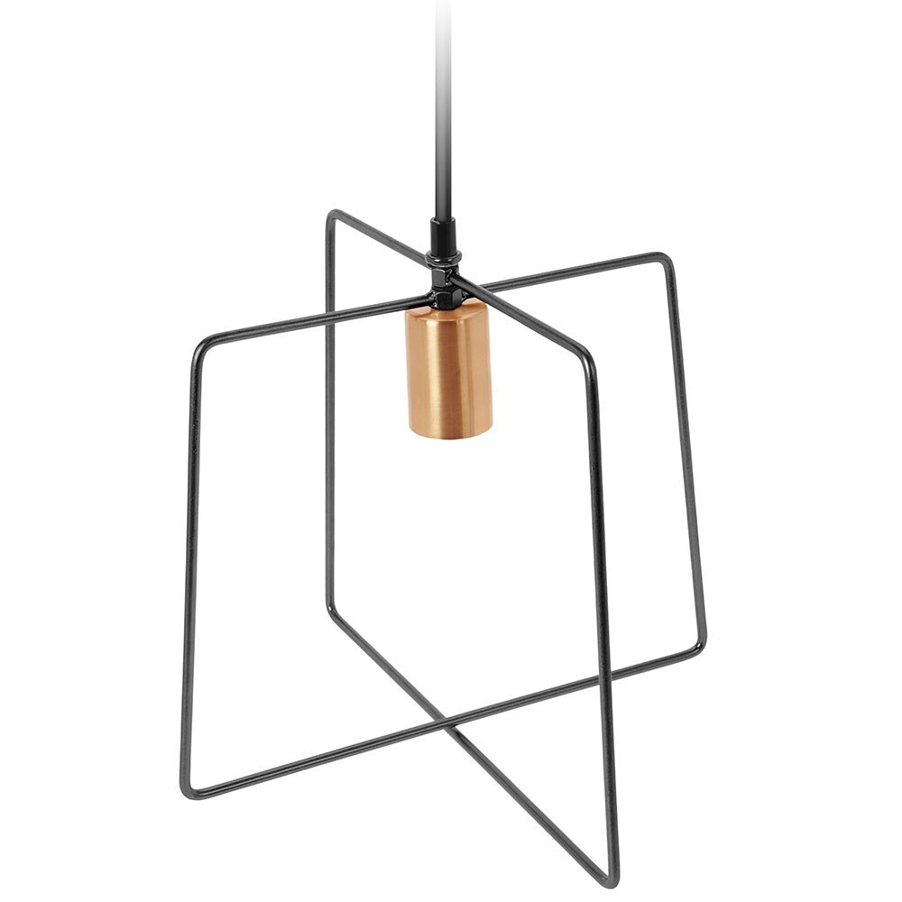 Lustra patrata metalica, negru LOFT