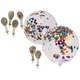 Set baloane cu confetti, 6 bucati