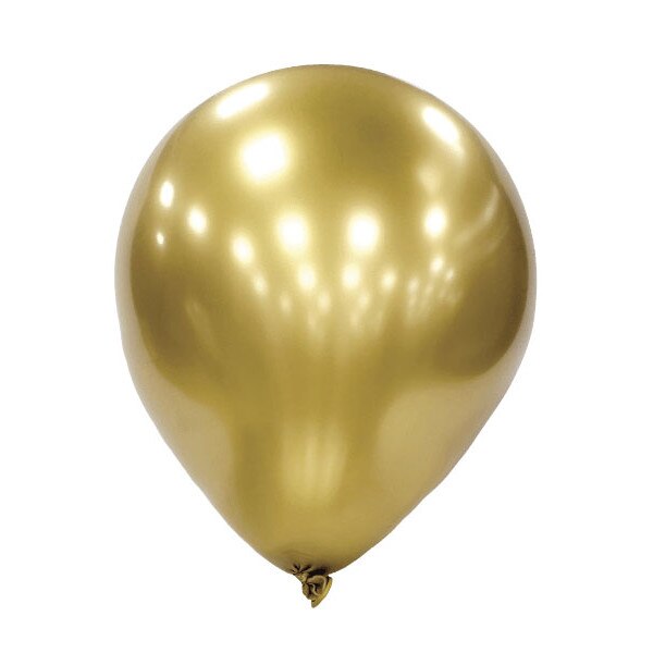 Baloane latex 30 cm Chrome gold, 25 buc/set