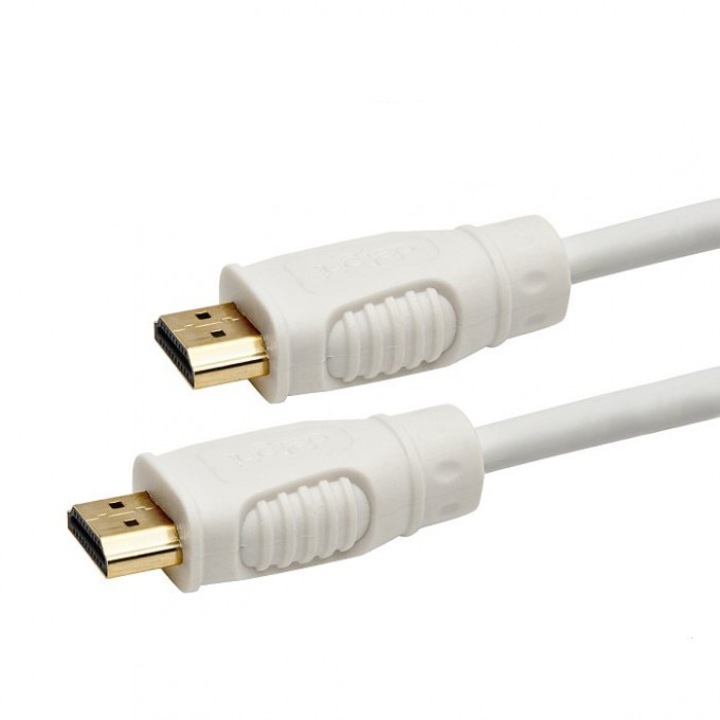 Cablu 3D HDMI, Diametru 30AWG, Ecranaj dubla, 1 m, Alb