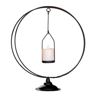 Suport lumanare Led Circolo, GILDE, metal, negru, 34x30 cm Suport lumanare Led Circolo, GILDE, metal, negru, 34x30 cm