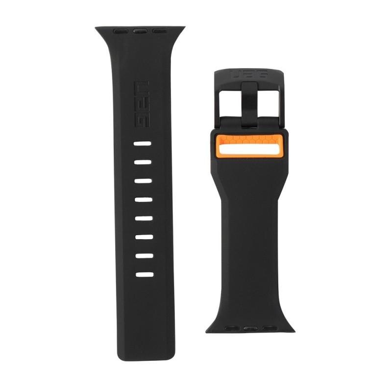 Curea silicon UAG Civilian Strap Apple Watch (45/44/42mm) Black/Orange