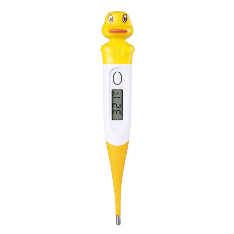 Termometru digital pediatric/copii DEKA Mr. Duck, Varf flexibil, Afisaj LCD si semnal acustic, Memorie si raspuns rapid