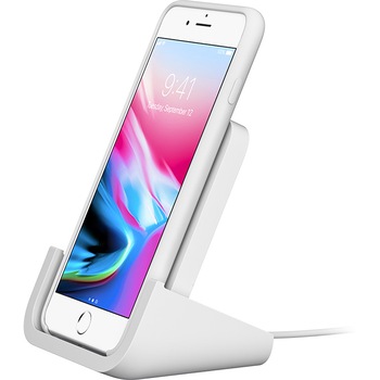 Stand de incarcare wireless Logitech Powered pentru Apple iPhone, White Stand de incarcare wireless Logitech Powered pentru Apple iPhone, White
