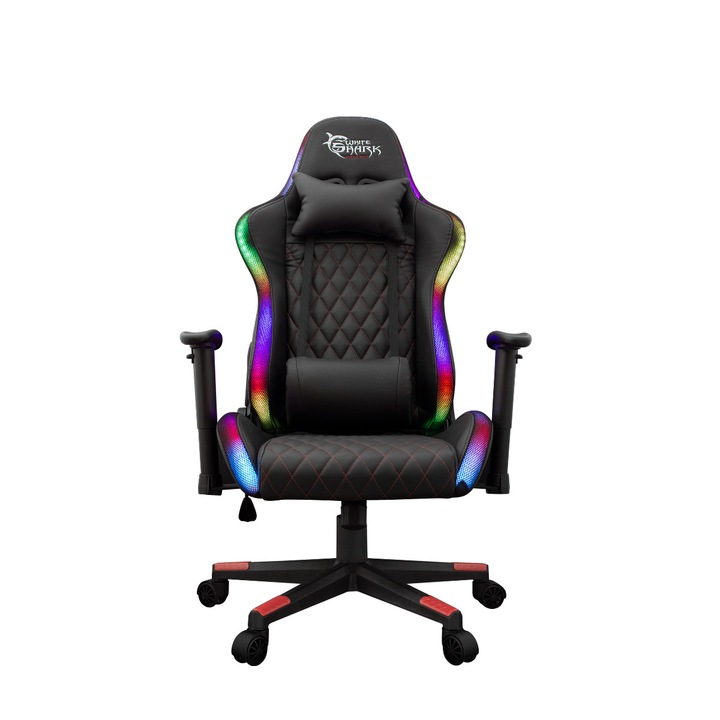 White Shark Thunderbolt RGB max. 150kg fekete műbőr gamer szék