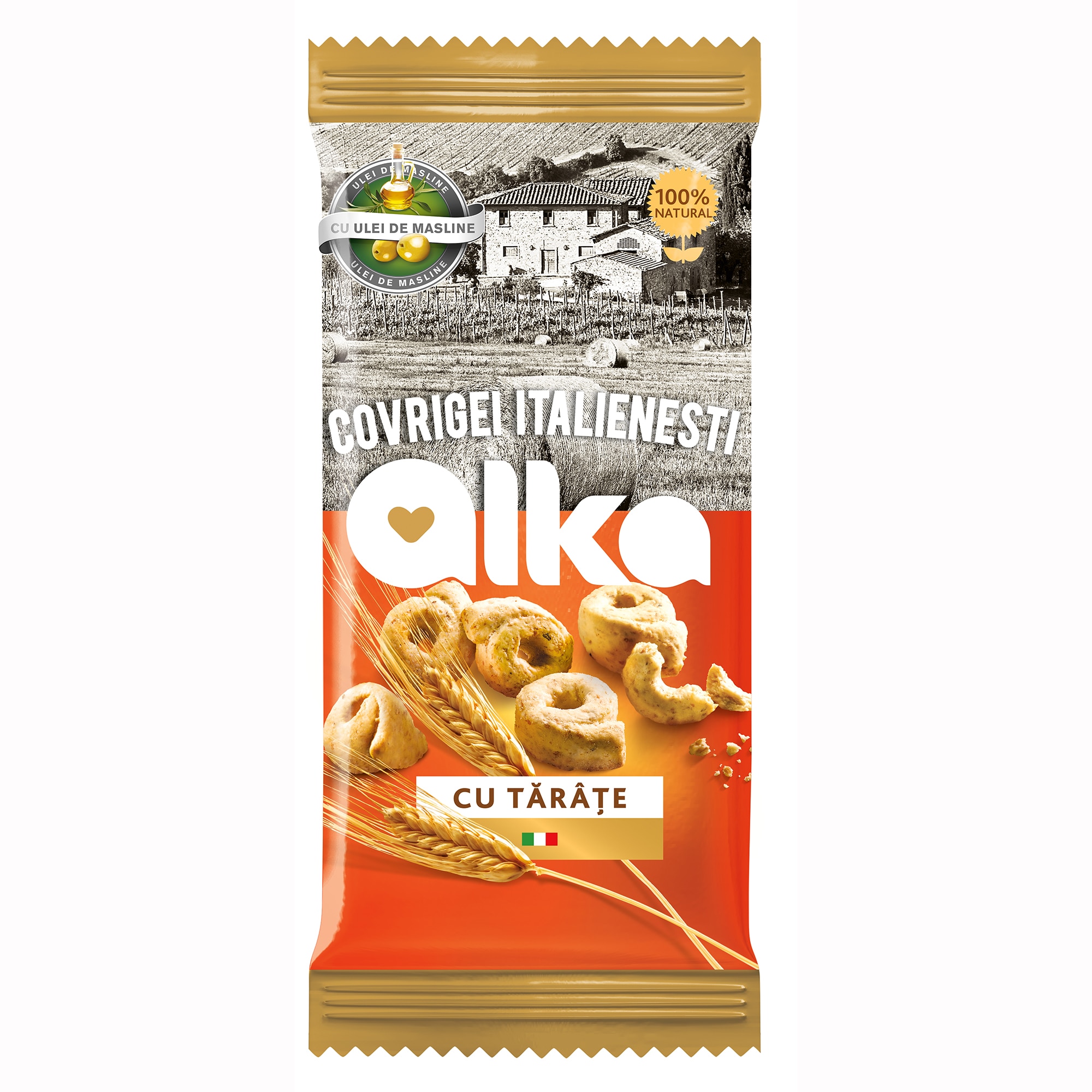 Covrigeii italienesti Alka cu tarate 100g