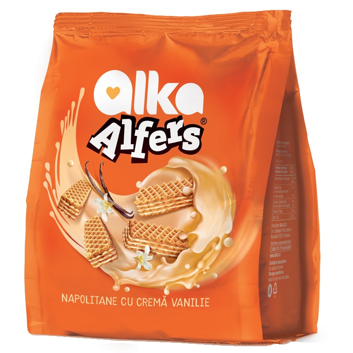 Napolitane cu crema vanilie 180g