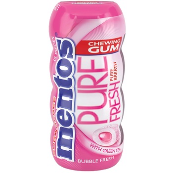 Mentos Pure Bubble Fresh 30g, Guma de mestecat cu aroma de menta, cu interior lichid Mentos Pure Bubble Fresh 30g, Guma de mestecat cu aroma de menta, cu interior lichid