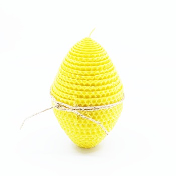 Lumanare naturala din ceara de albine Ou H14 cm Lumanare naturala din ceara de albine Ou H14 cm