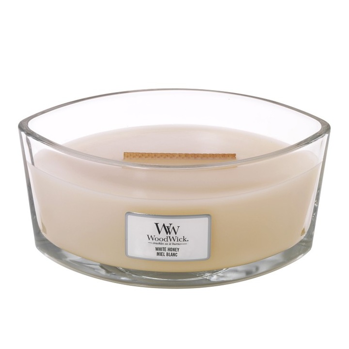 Свещ с аромат на бял мед Ellipse, WoodWick®