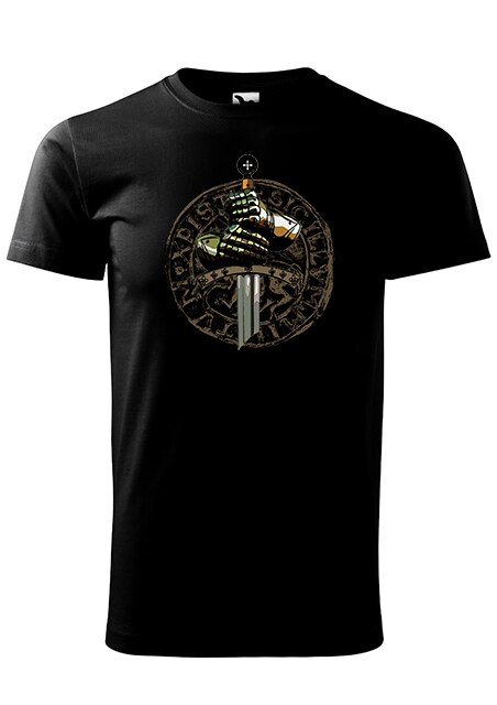 Tricou cu maneca scurta,K-off,negru,Templar