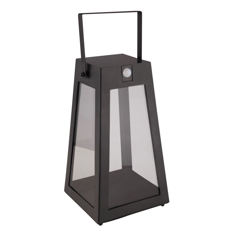 Felinar, Globo Lighting, cu incarcare solara, 2 trepte iluminare LED, IP44, metal, negru