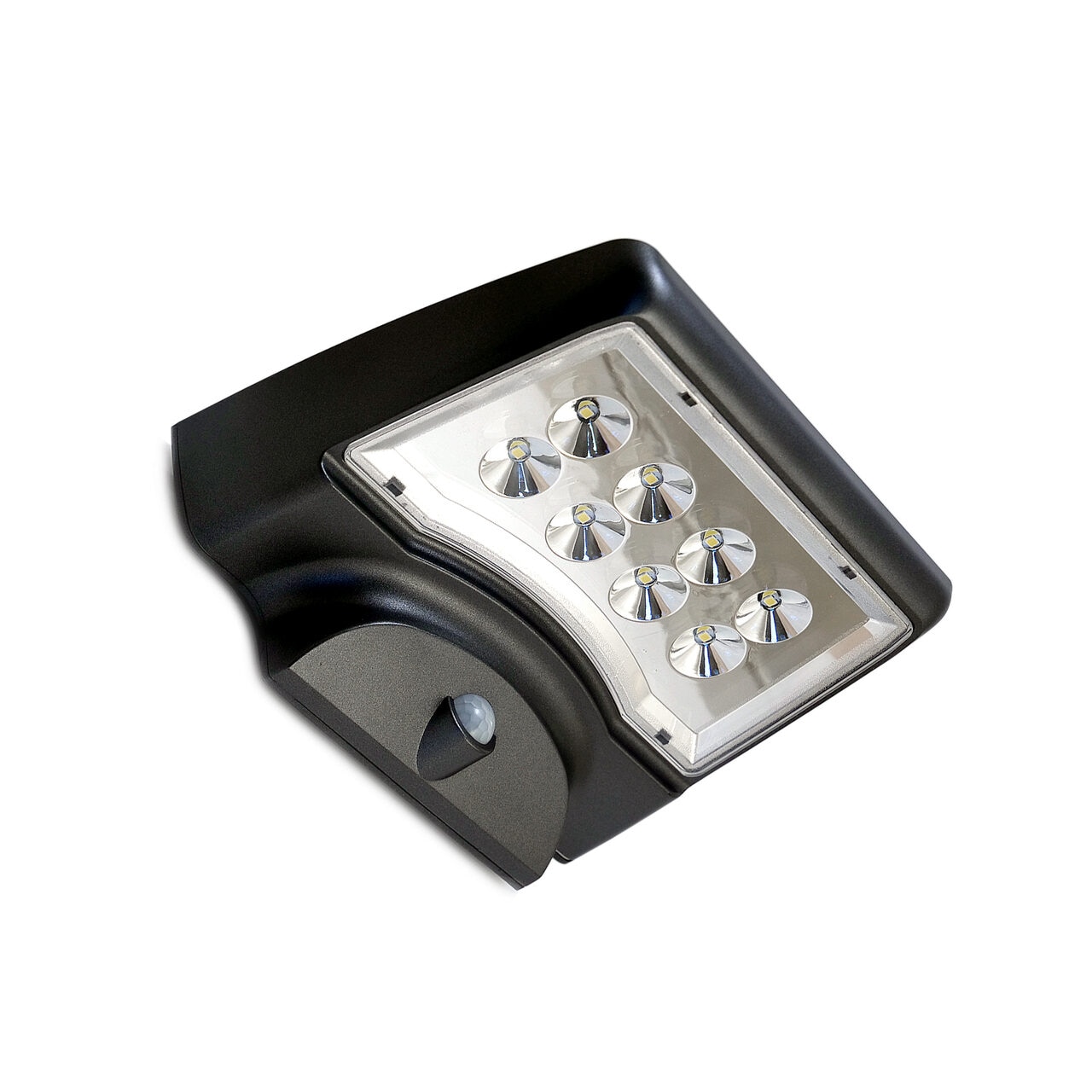 Lampa solara pentru gradina, cu senzor de miscare, 8xLED, 300 lm, 19x14x7 cm