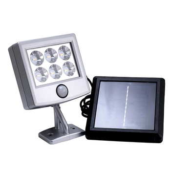 Lampa solara pentru gradina, cu senzor de miscare, 6xLED, 150 lm, 10x3.2x9 cm Lampa solara pentru gradina, cu senzor de miscare, 6xLED, 150 lm, 10x3.2x9 cm