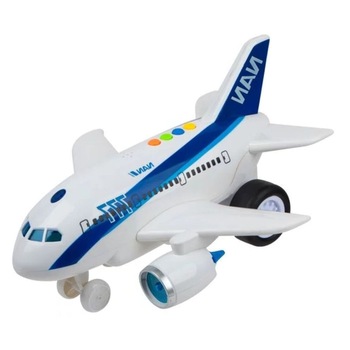 Avion realist cu sunete si lumini, din plastic, pentru copii + 5 ani Avion realist cu sunete si lumini, din plastic, pentru copii + 5 ani