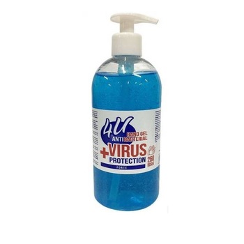 Gel antibacterian pentru maini, 4U, cu dozator, 500ml Gel antibacterian pentru maini, 4U, cu dozator, 500ml
