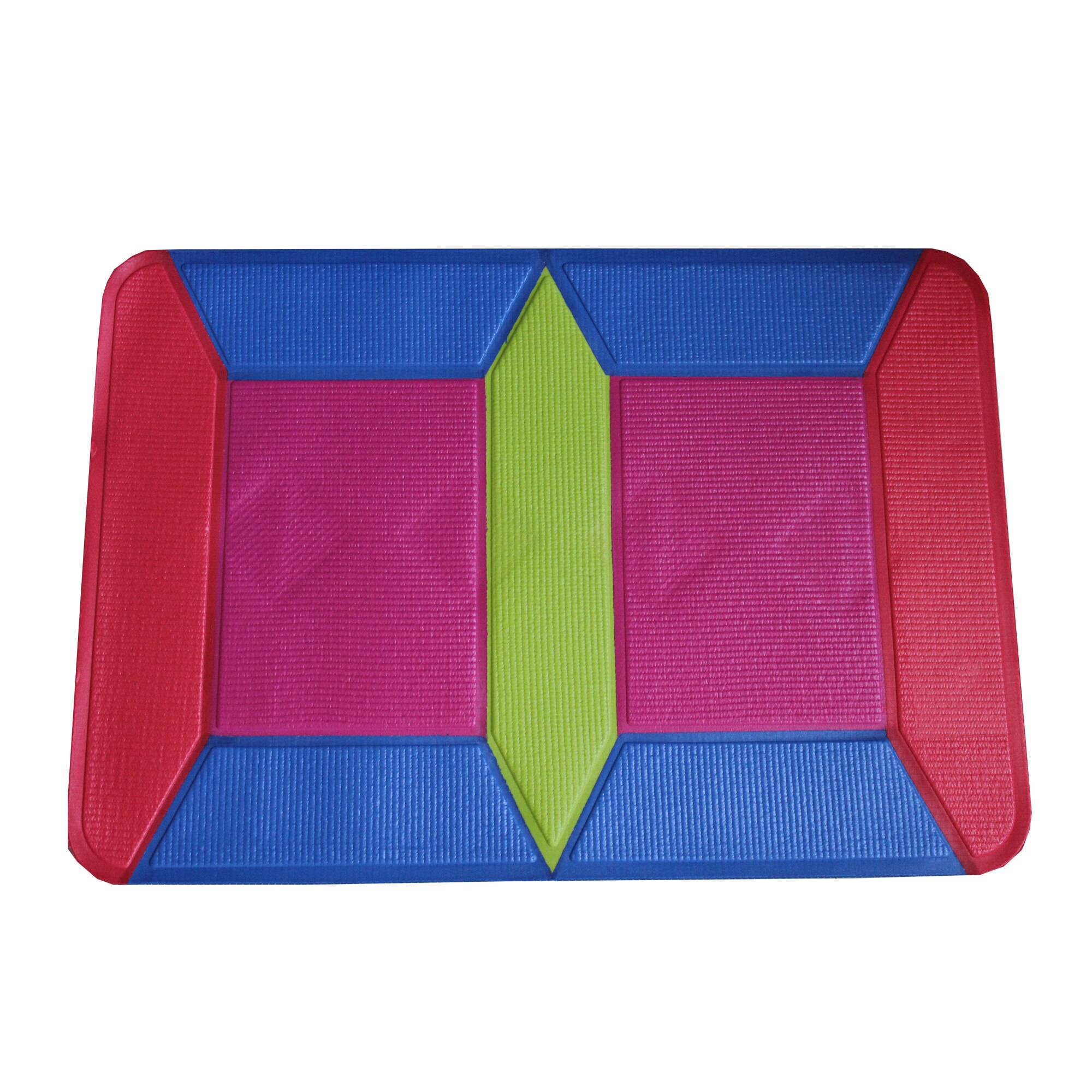 Covoras baie, tip antialunecare, 60x40cm, gramaj 200g, poliester, tip multicolor, model linii paralele