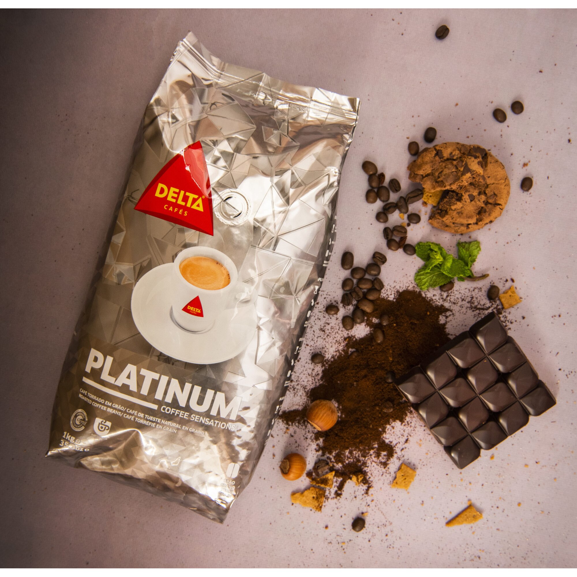 Delta café en grain Platinium