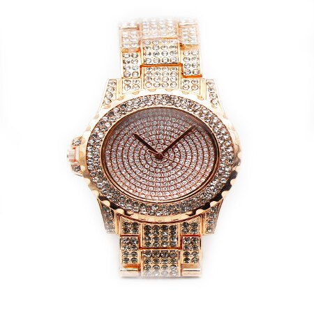 Ceas de dama Geneva crystal , cadran rodund 34x34mm cu pietris