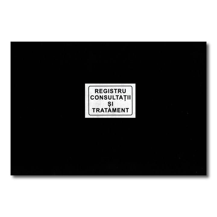 Registru consultatii si tratament uz veterinar, 100 file, imbracat in imitatie piele neagra, format A3, orientare orizontal