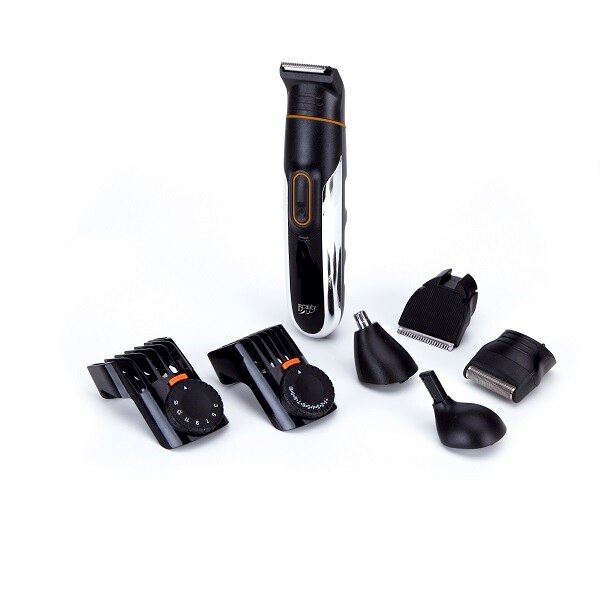 Aparat de tuns 7 in 1 Jata PS33B, Autonomie 60 min, Incarcare USB, 7 accesorii interschimbabile, Ghidaj taiere 0-10mm, Rezistent la apa, Lame inox, Negru