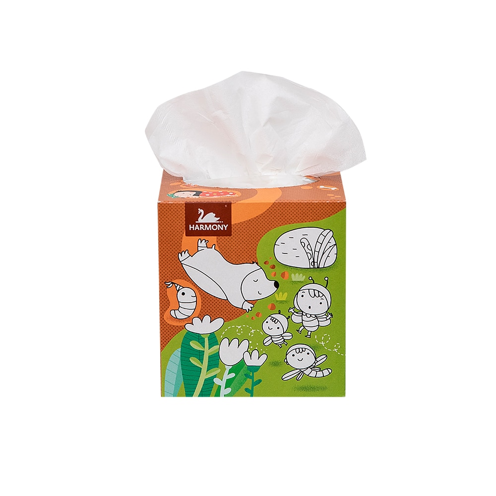 Servetele faciale Harmony, 3 straturi, 60 bucati/cutie, desen