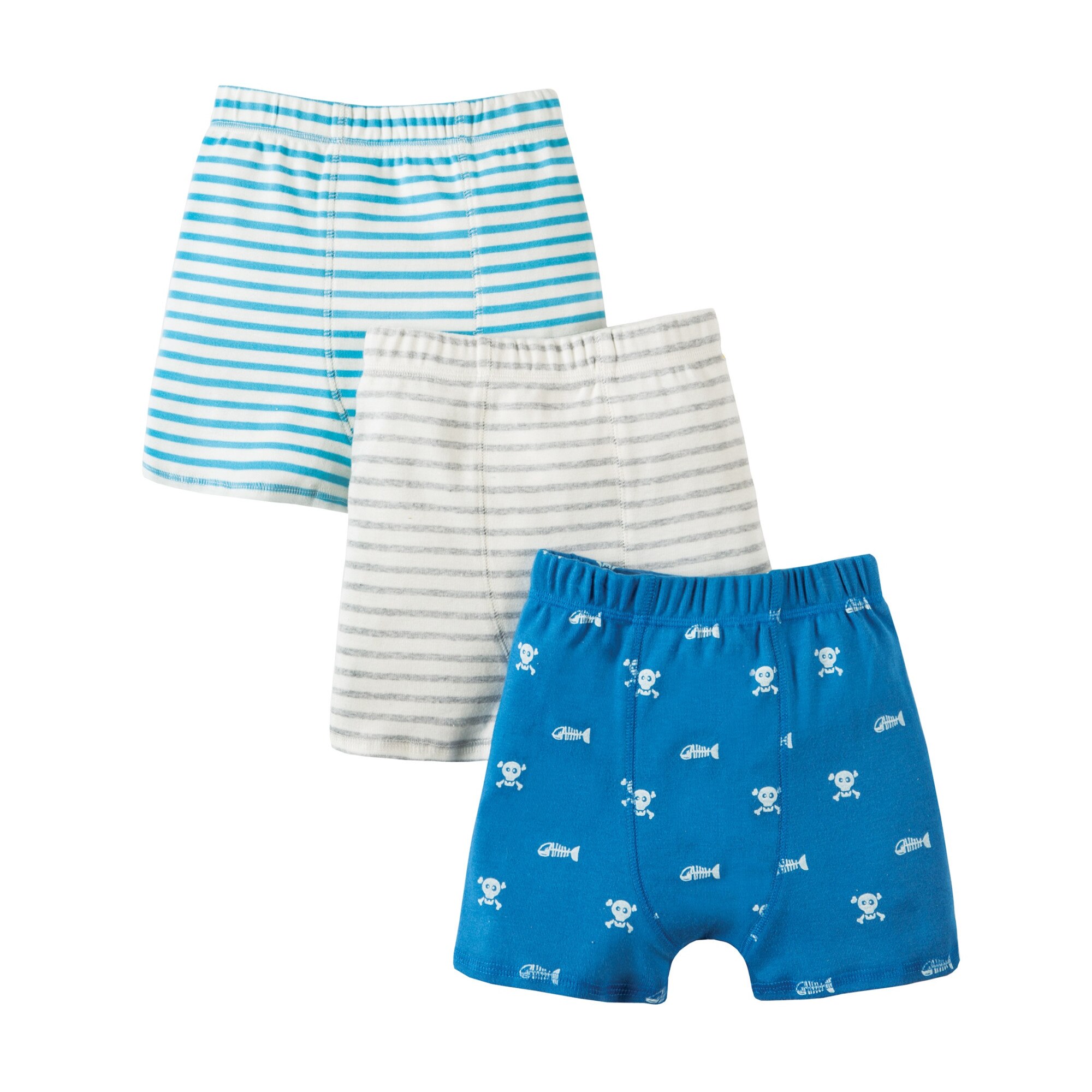 Set 3 perechi boxeri, baieti, bumbac organic, Frugi, Multicolor
