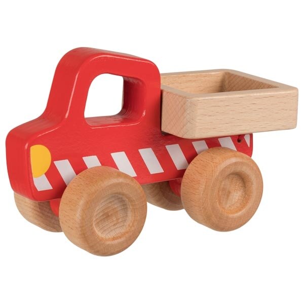 Camion din lemn, Goki, baieti, + 2 ani, rosu