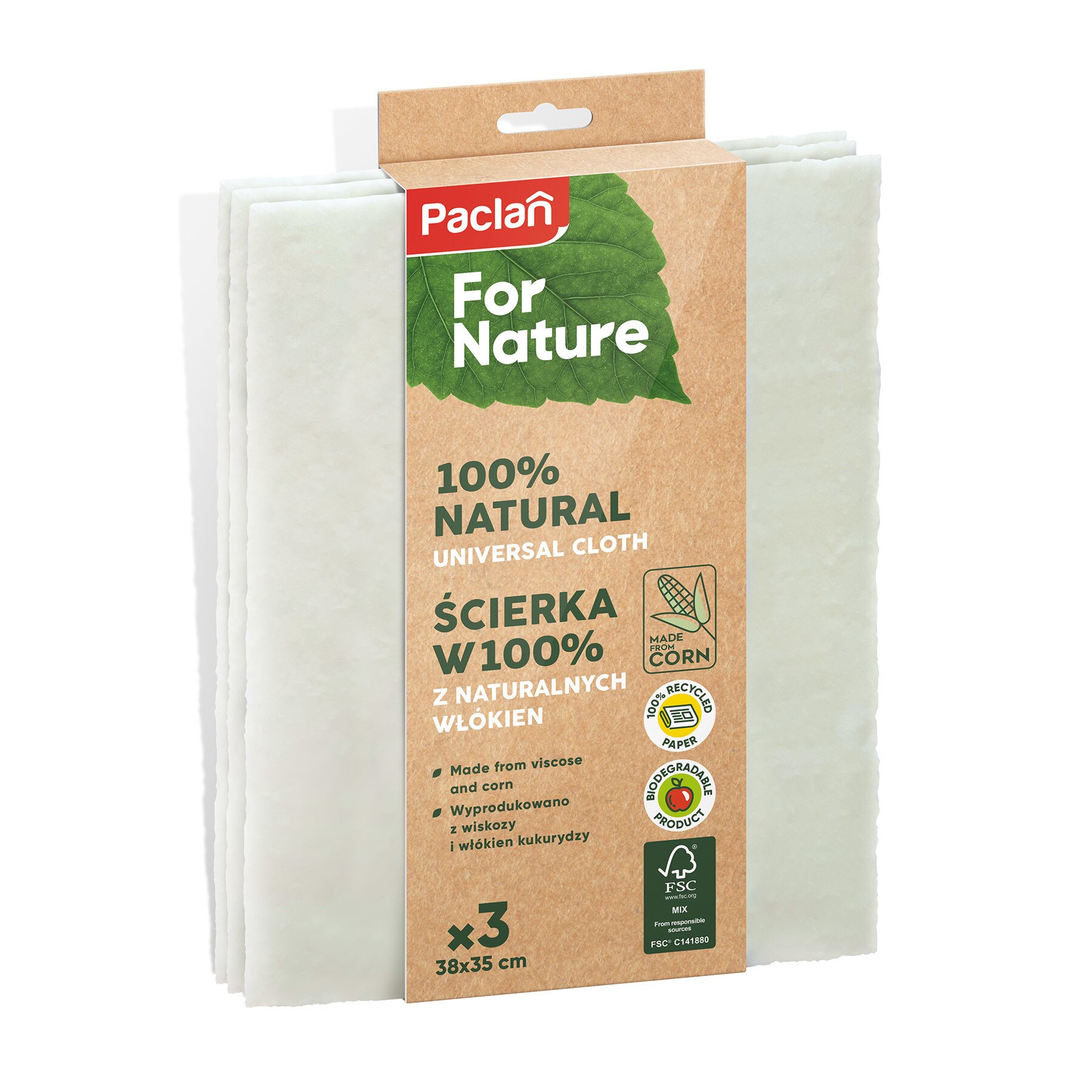 Lavete Vascoza Paclan For Nature, 3 bucati/set