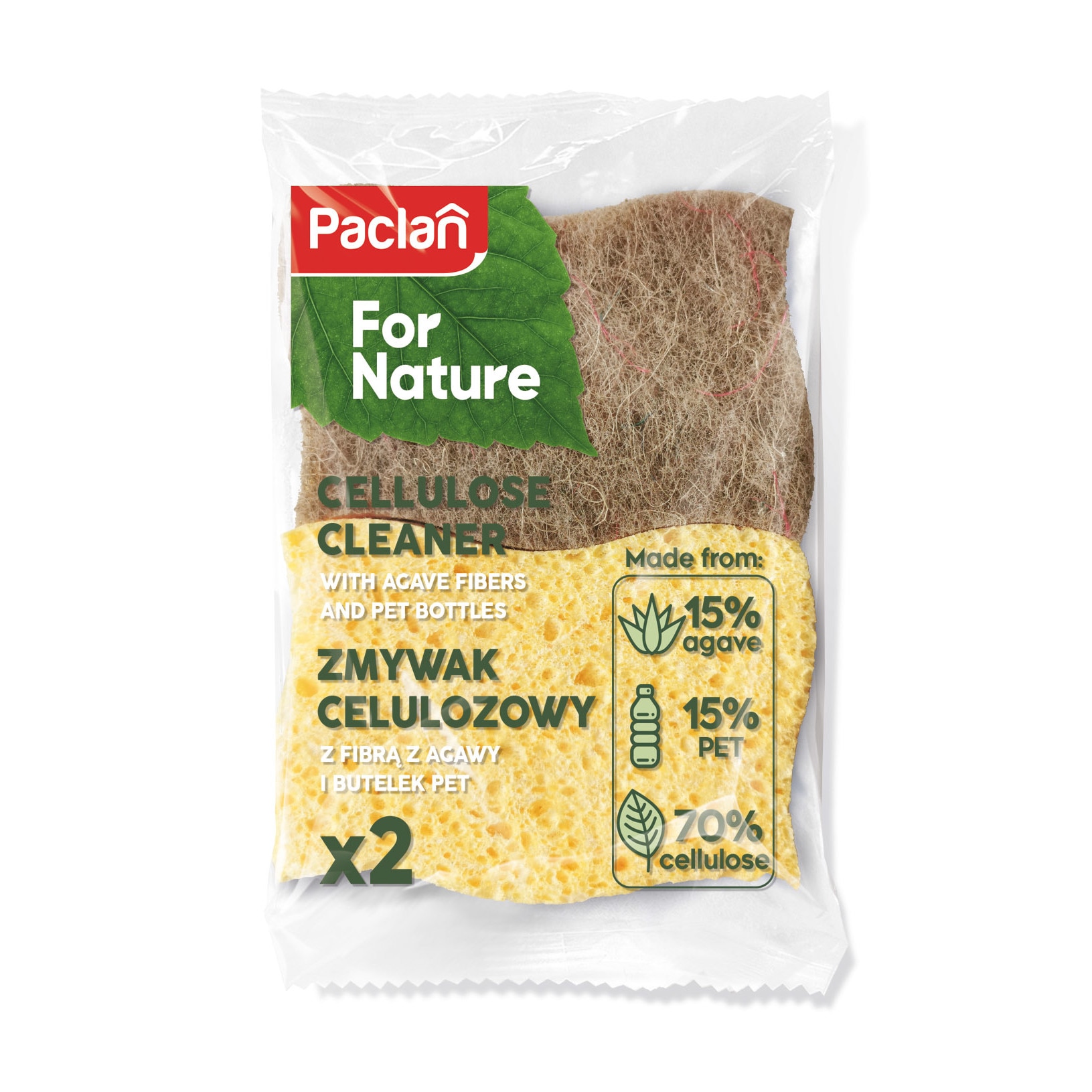 Burete Celuloza Paclan For Nature, 2 bucati/set
