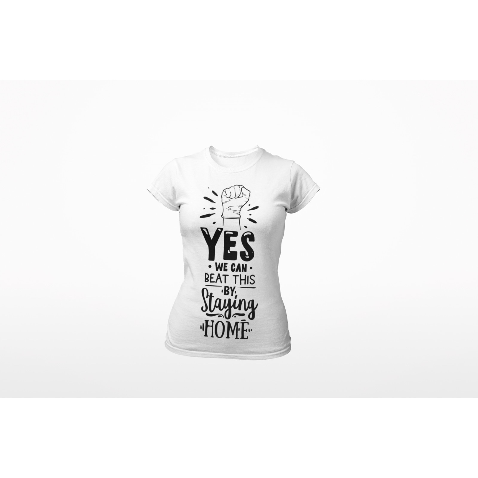 Tricou Dama - Yes we can beat this 3XL Alb