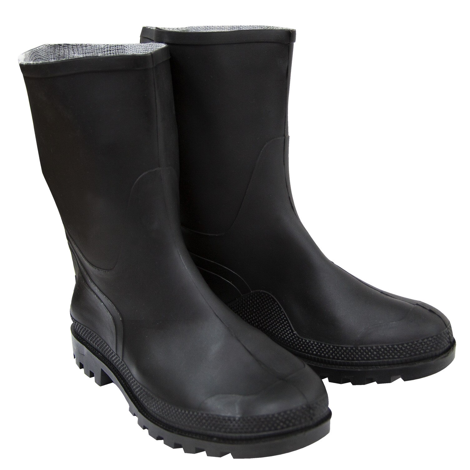 Cizme din PVC Tip Bursuc Negre EvoTools, captuseala textila, marimea 41