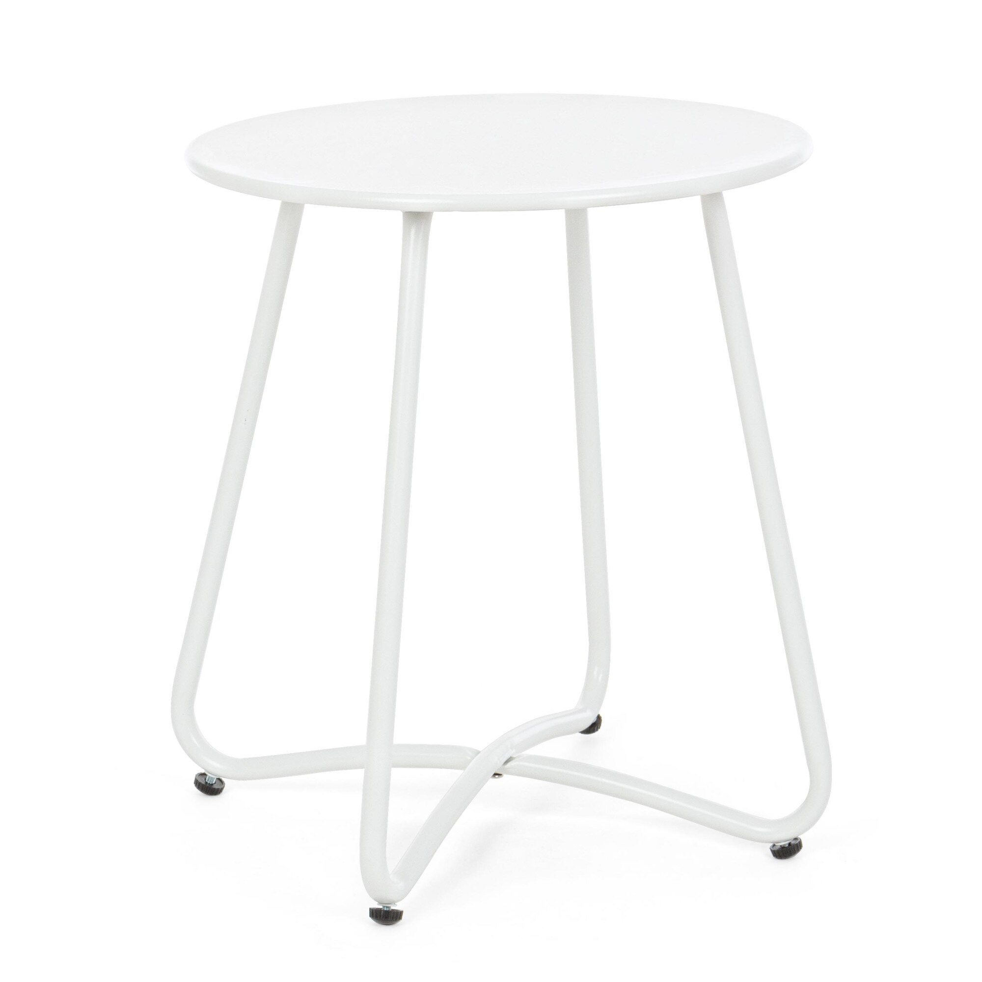 Masuta cafea Wissant, Bizzotto, diametru 40 cm x 45 cm, Alb