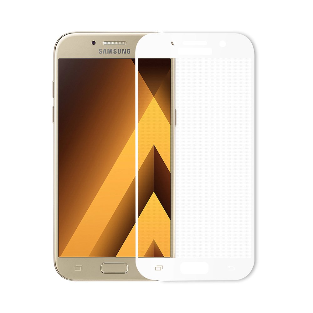 Folie Sticla Meleovo Full Cover Samsung Galaxy A5 (2017), 9H, oleophobic, White