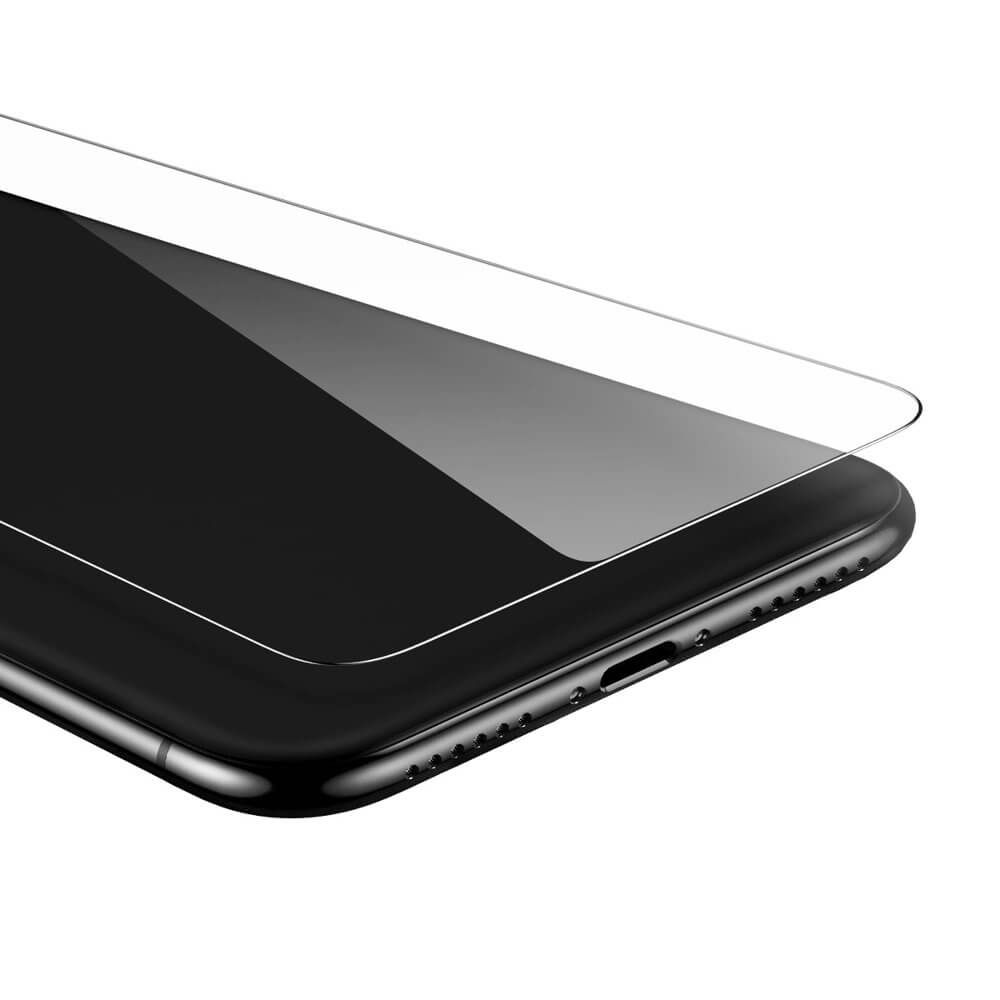 Set 2 x Folie pentru iPhone 11 / iPhone XR, Sticla Securizata si Dispozitiv Montare, Baseus, Full Screen