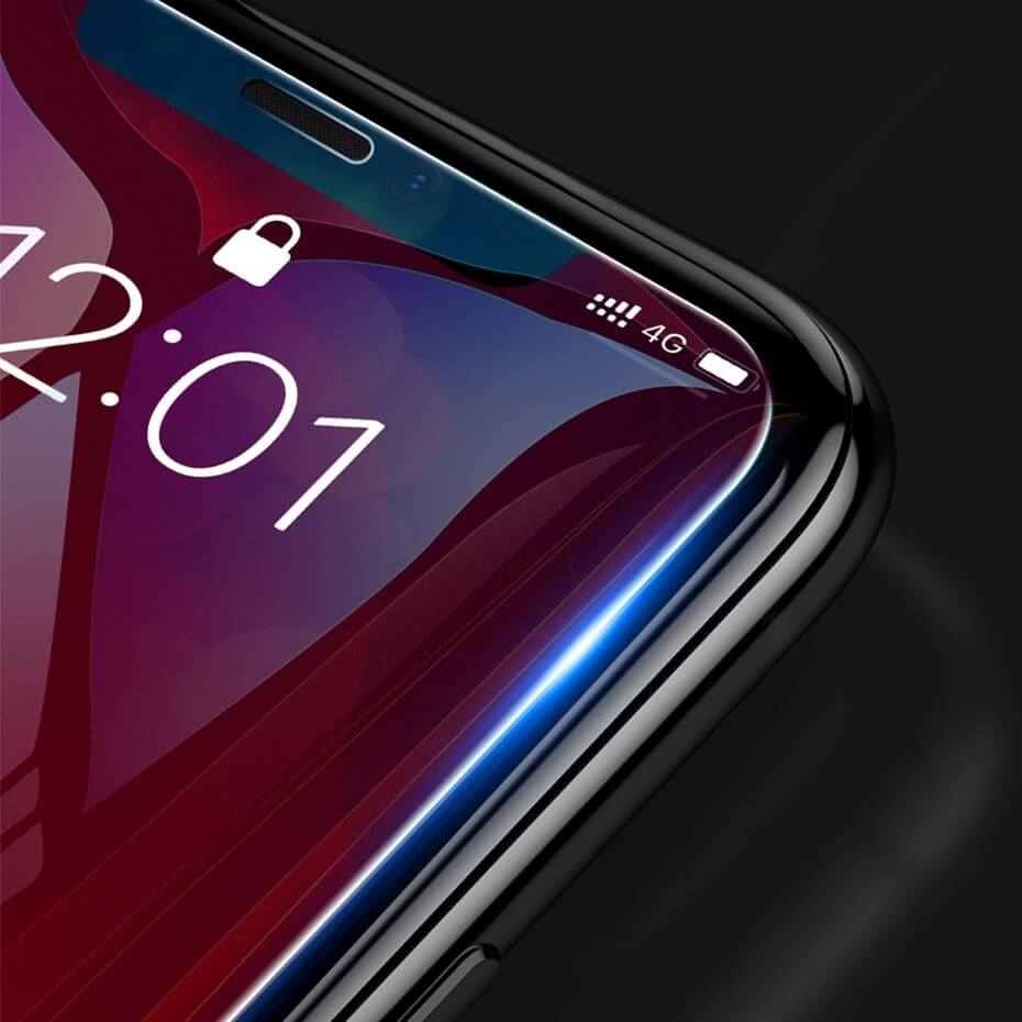 Set 2 x Folie pentru iPhone 11 / iPhone XR, Sticla Securizata si Dispozitiv Montare, Baseus, Full Screen