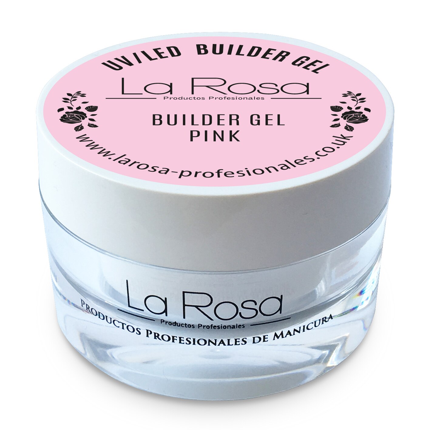 Gel UV La Rosa, Pink Glass, Roz, 15 ml