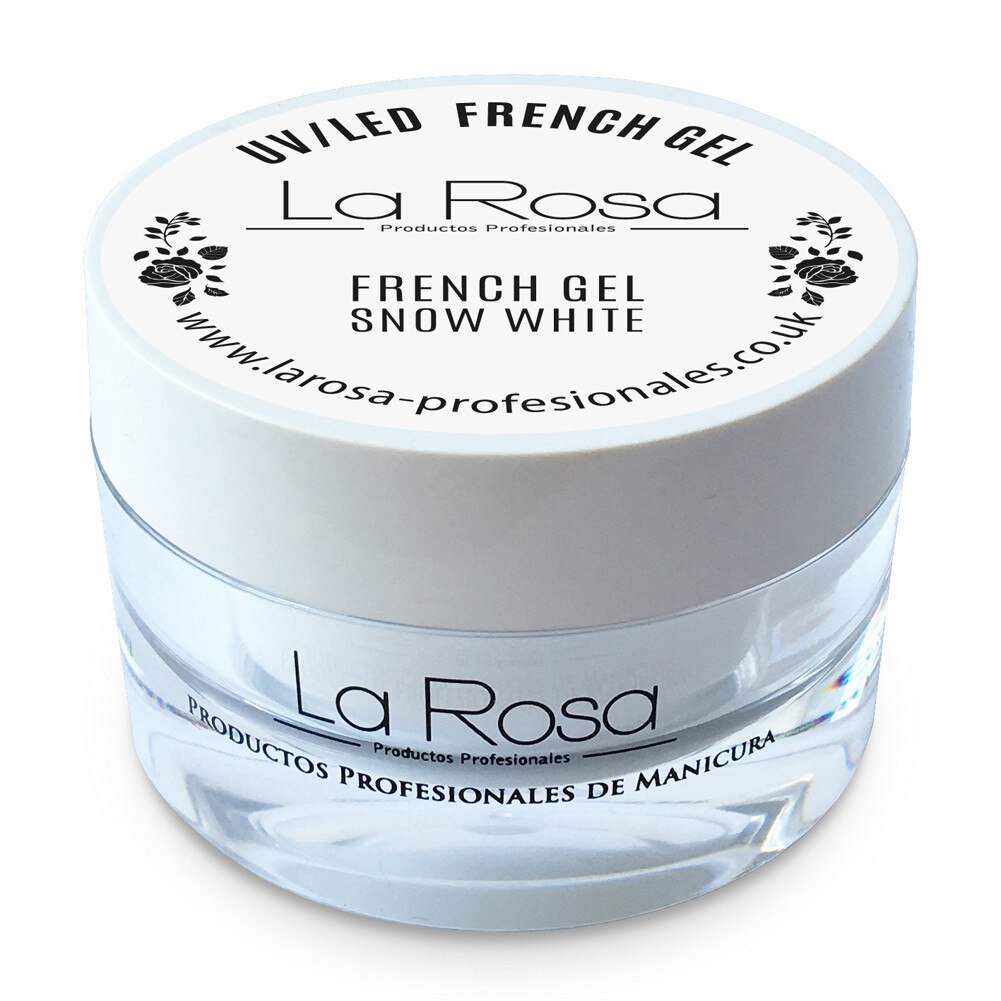 Gel UV La Rosa, Snow White, Alb, 15 ml