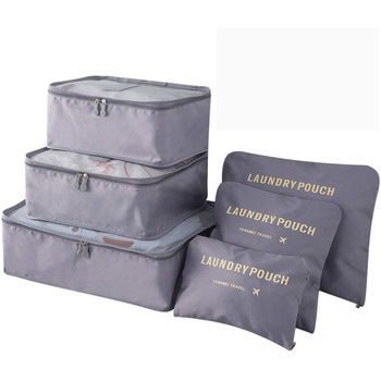 Organizator de bagaje - set de 6 gentute, Aexya, Gri Organizator de bagaje - set de 6 gentute, Aexya, Gri